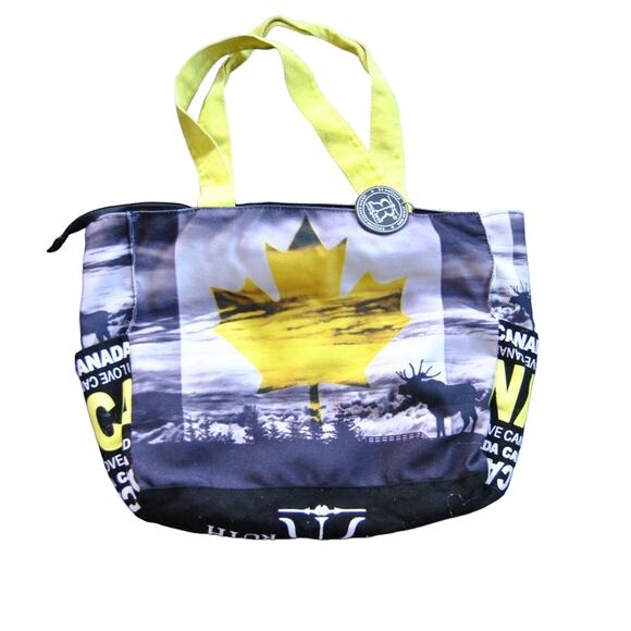 Robin Ruth Canada Shoulder Bag Black Yellow - Picture 1 of 8